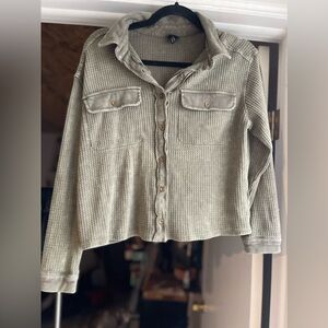 Target Waffle Knit Button Up